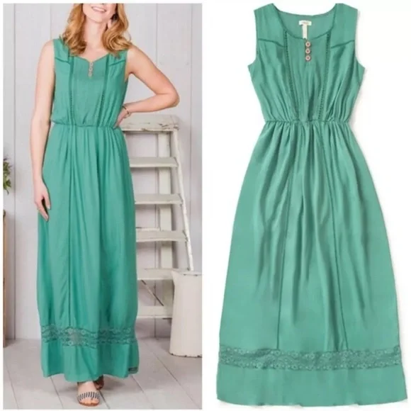 Matilda Jane Green Down in the Valley Maxi Dress